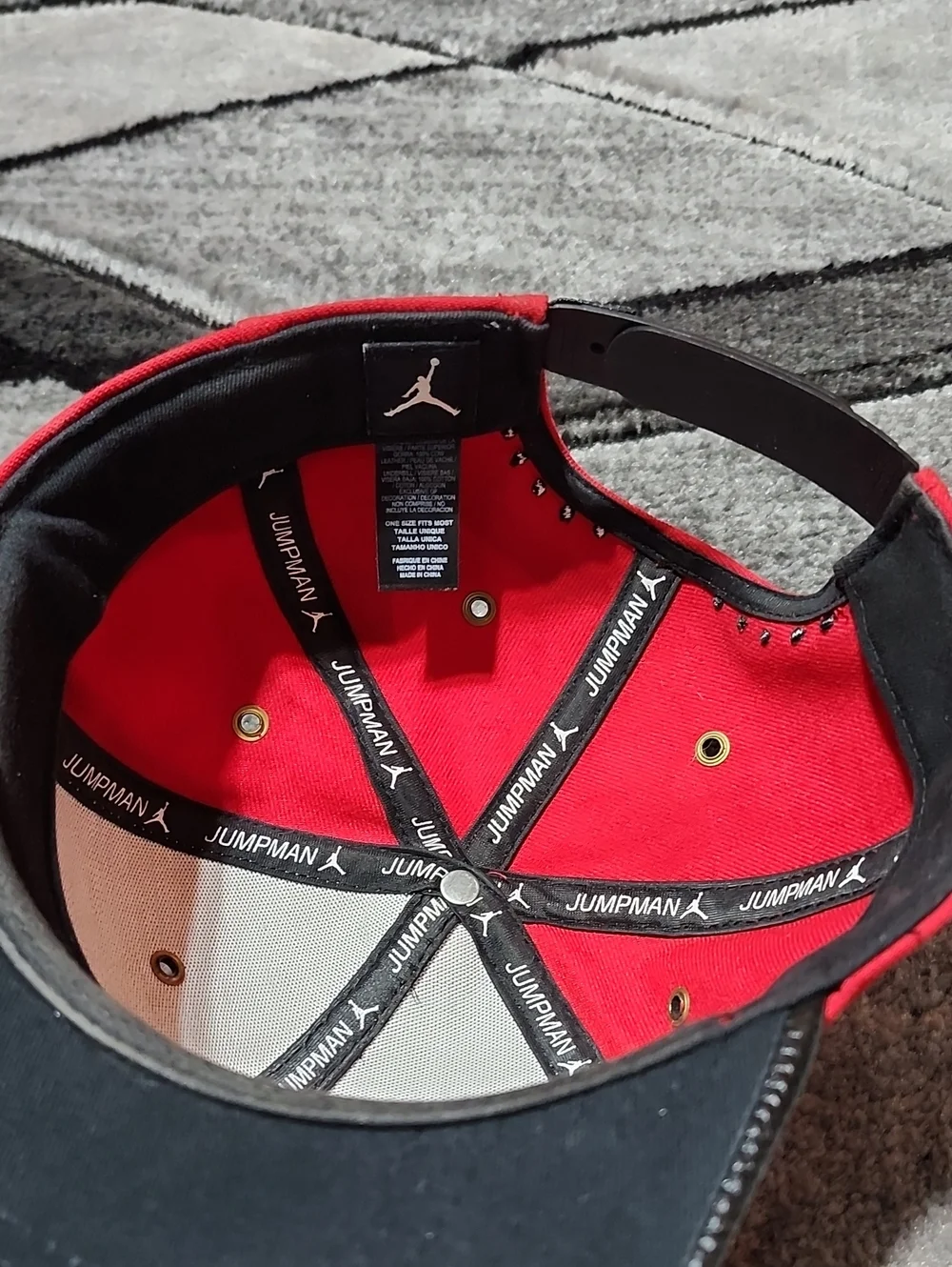 VINTAGE JORDAN JUMPMAN EMBROIDERED COLORWAY FLAT COW LEATHER SNAP-BACK HAT CAP
